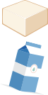 豆腐と牛乳のイラスト