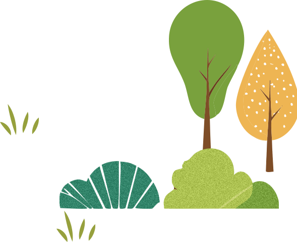木と草のイラスト